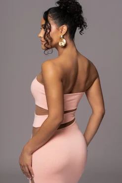 Pink Unpredictable Midi Dress*JLUXLABEL Hot