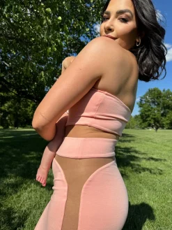 Pink Unpredictable Midi Dress*JLUXLABEL Hot