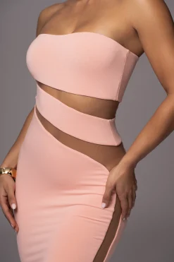 Pink Unpredictable Midi Dress*JLUXLABEL Hot