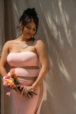 Pink Unpredictable Midi Dress*JLUXLABEL Hot