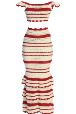 Red Corazon Ruffle Skirt Set*JLUXLABEL Discount