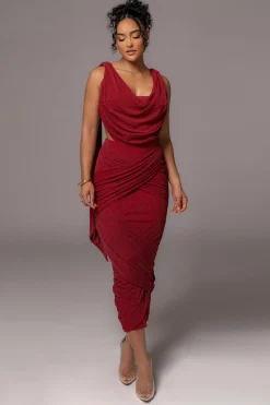 Red Divine Drape Skirt Set*JLUXLABEL Discount