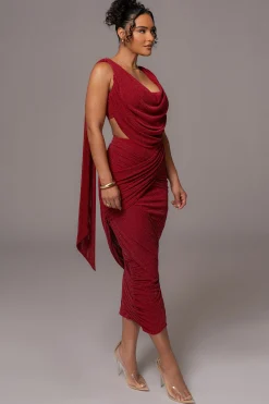 Red Divine Drape Skirt Set*JLUXLABEL Discount