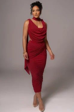 Red Divine Drape Skirt Set*JLUXLABEL Discount