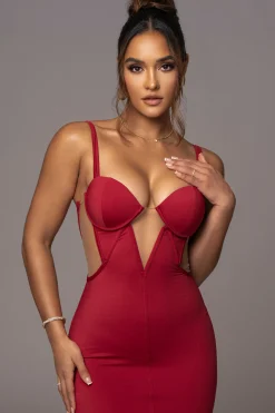 Red Enchantment Bustier Maxi Dress*JLUXLABEL Hot
