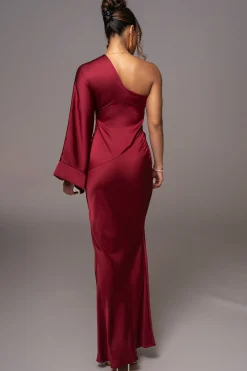 Red Femme Drape Maxi Dress*JLUXLABEL Hot
