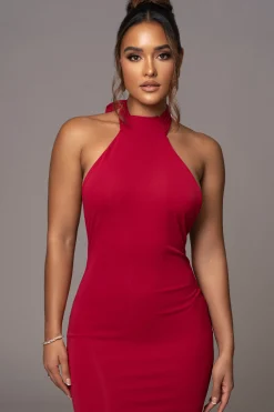 Red Golden Evening Maxi Gown*JLUXLABEL New