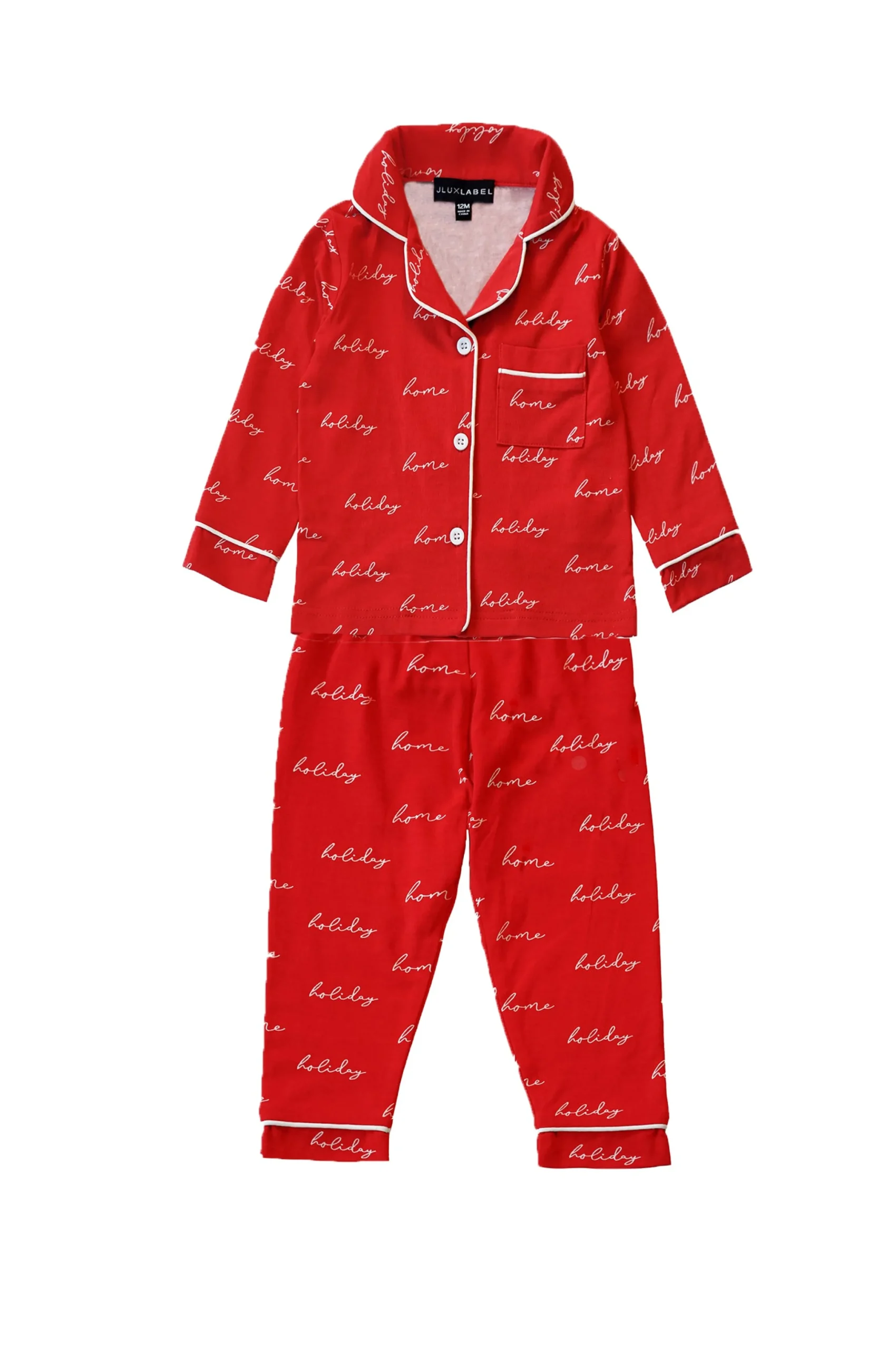 Red Home For The Holidays Kids Pajama Set*JLUXLABEL Online