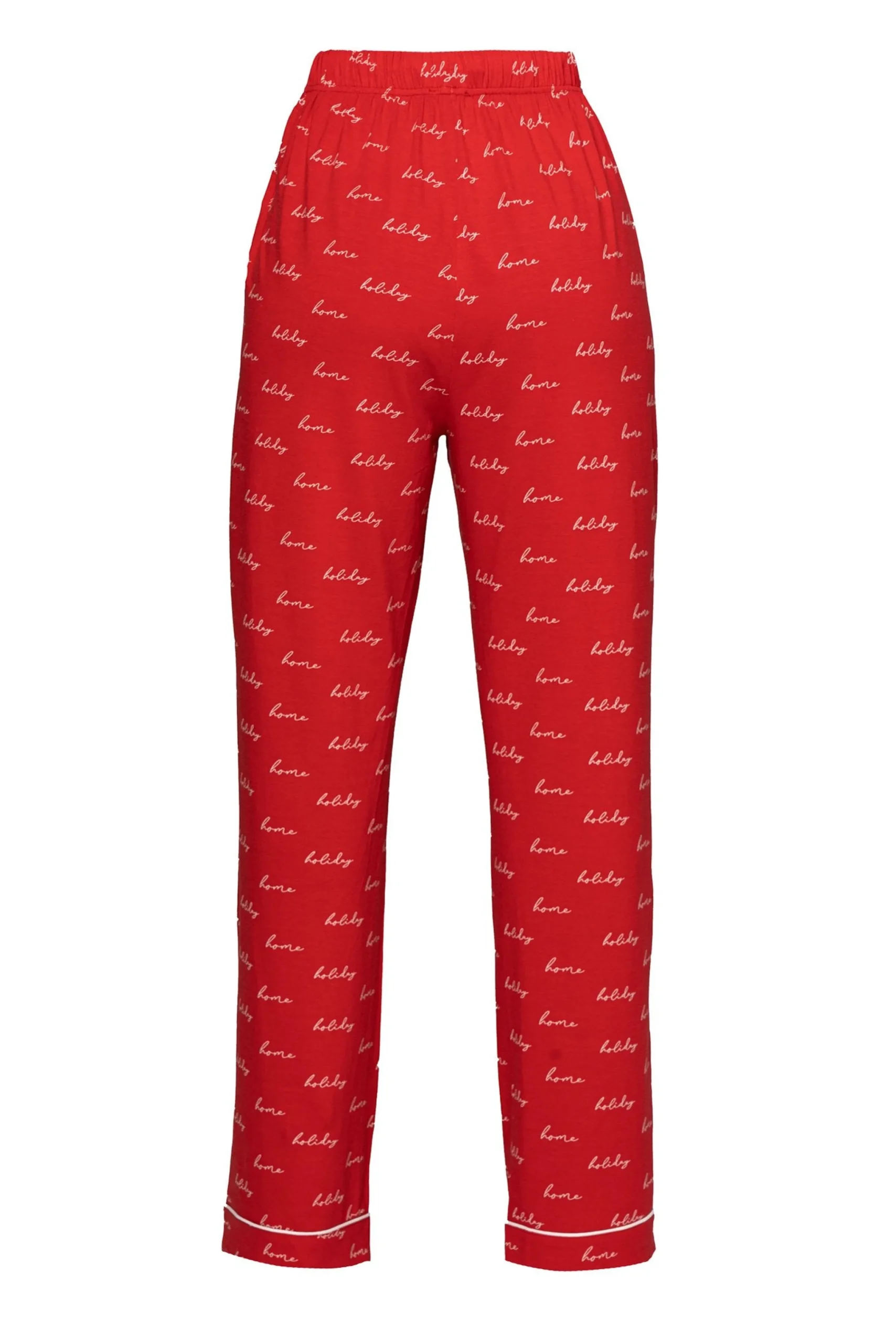 Red Home For The Holidays Adult Pajama Set*JLUXLABEL New