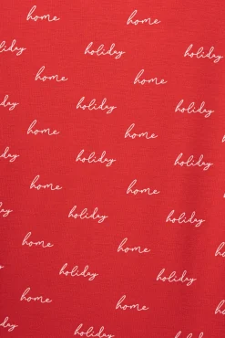 Red Home For The Holidays Adult Pajama Set*JLUXLABEL New