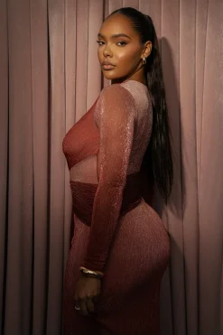 Red Karissa Plunge Maxi Dress*JLUXLABEL New