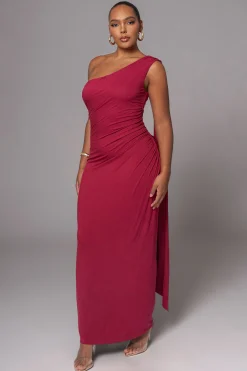 Red Kianna Drape Maxi Dress*JLUXLABEL New