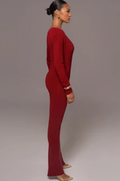 Red Night Shimmers Asymmetrical Maxi Dress*JLUXLABEL Sale