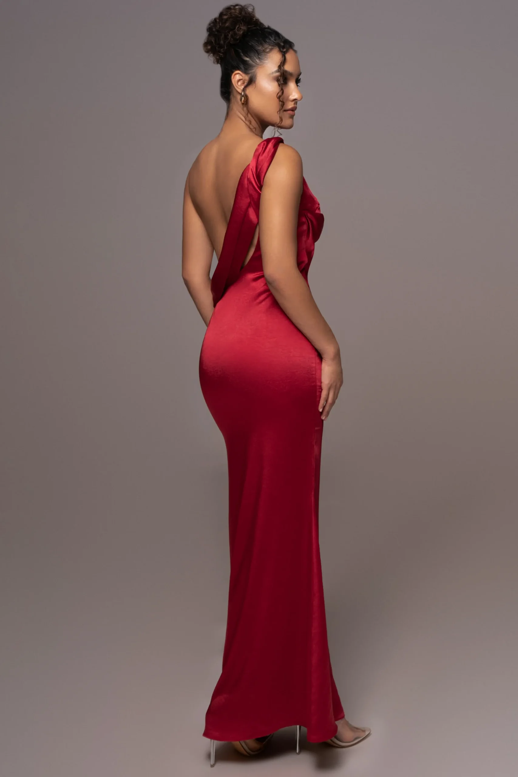 Red Satin Belle Maxi Dress*JLUXLABEL Outlet