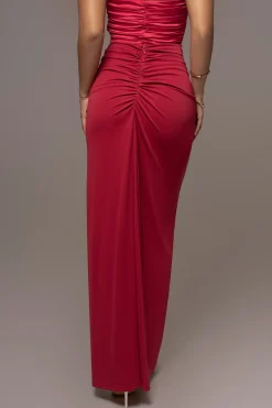 Red Tara Drape Skirt*JLUXLABEL Discount