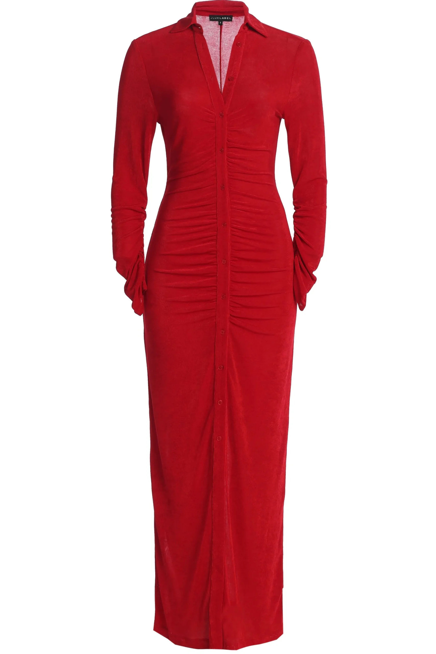 Red Zahra Button Front Maxi Dress*JLUXLABEL Fashion
