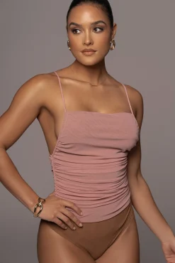 Rose Destrie Ruched Bodysuit*JLUXLABEL Sale