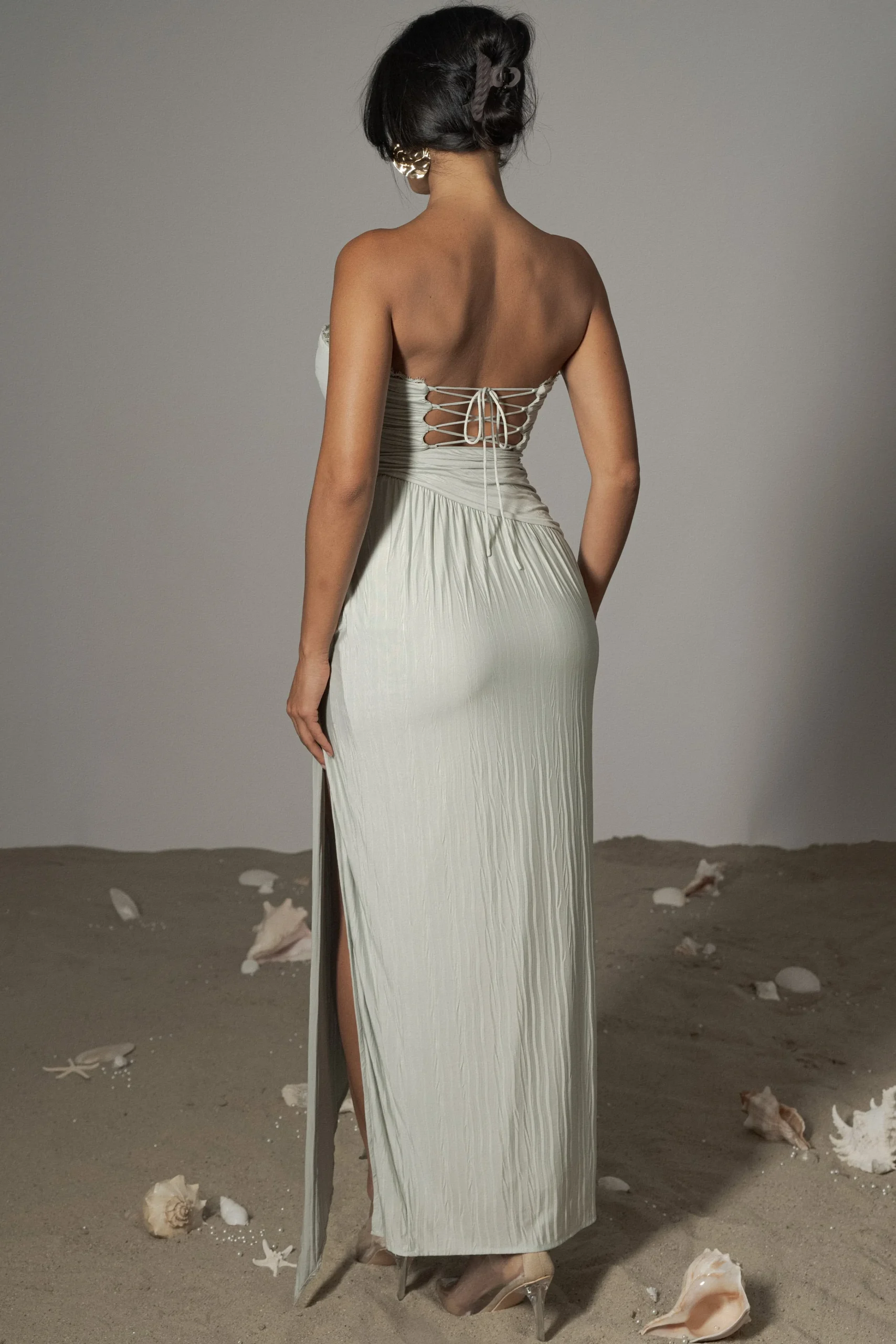 Sage Celestial Drape Maxi Dress*JLUXLABEL Fashion