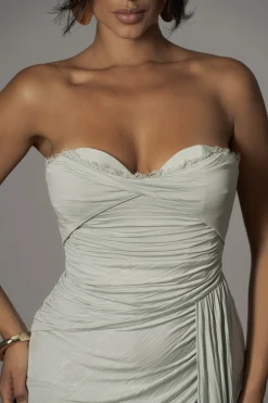 Sage Celestial Drape Maxi Dress*JLUXLABEL Fashion