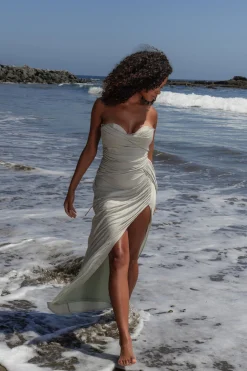 Sage Celestial Drape Maxi Dress*JLUXLABEL Fashion