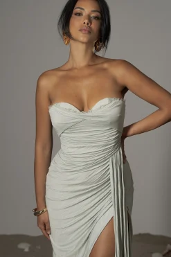 Sage Celestial Drape Maxi Dress*JLUXLABEL Fashion