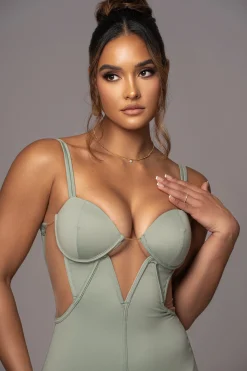 Sage Enchantment Bustier Maxi Dress*JLUXLABEL Hot