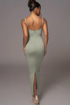 Sage Enchantment Bustier Maxi Dress*JLUXLABEL Hot