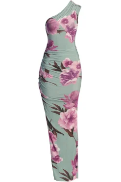 Sage Floral Eden One Shoulder Maxi Dress*JLUXLABEL Best