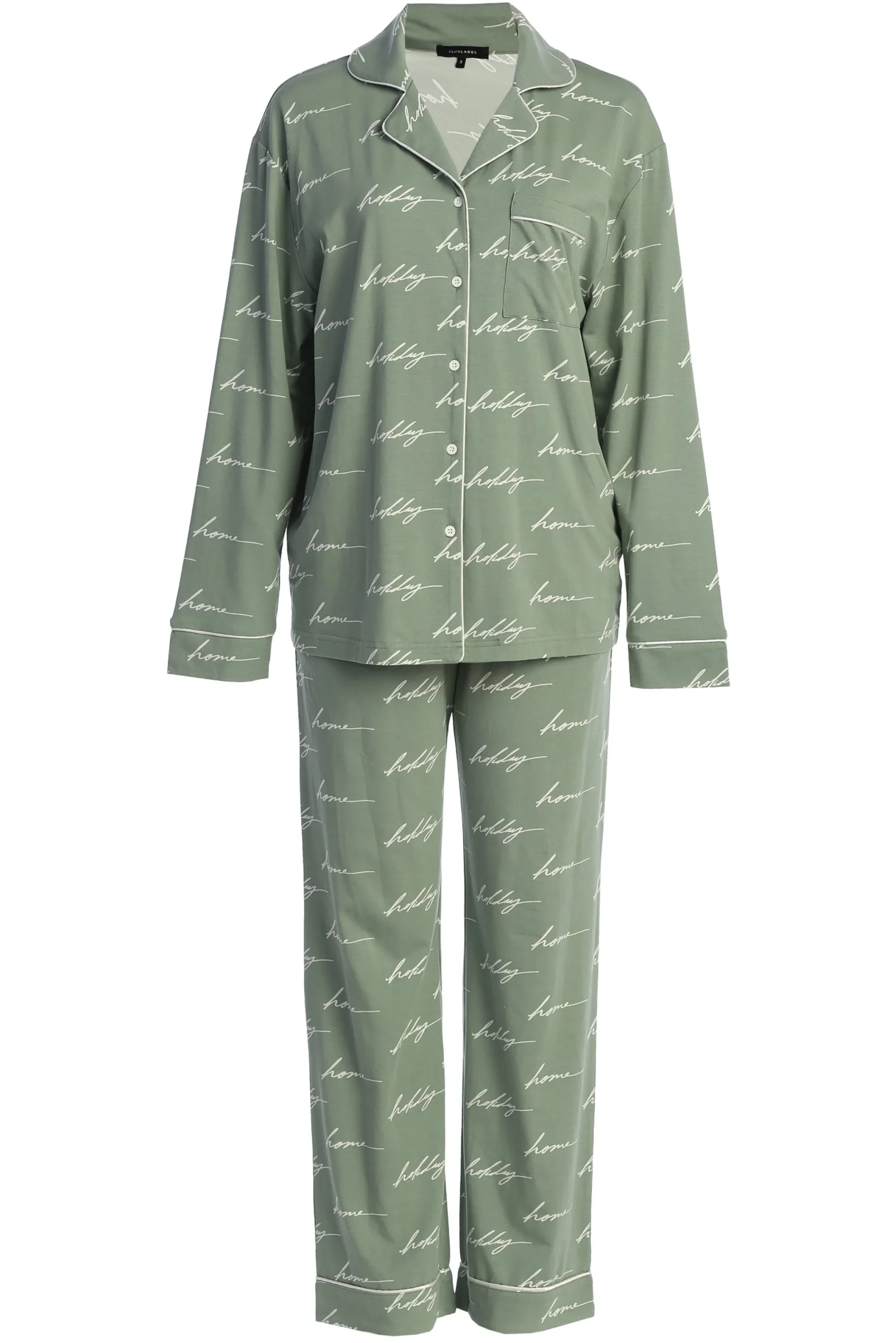 Sage Home For The Holidays Adult Pajama Set*JLUXLABEL Online