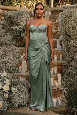 Sage Leo Matte Satin Bustier*JLUXLABEL New