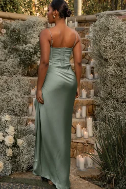 Sage Leo Matte Satin Bustier*JLUXLABEL New