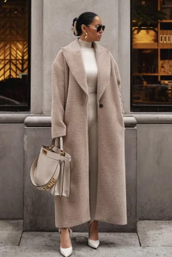 Sand Chelsie Longline Coat*JLUXLABEL Discount