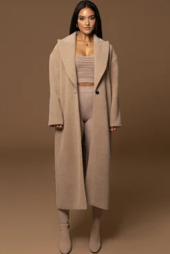 Sand Chelsie Longline Coat*JLUXLABEL Discount