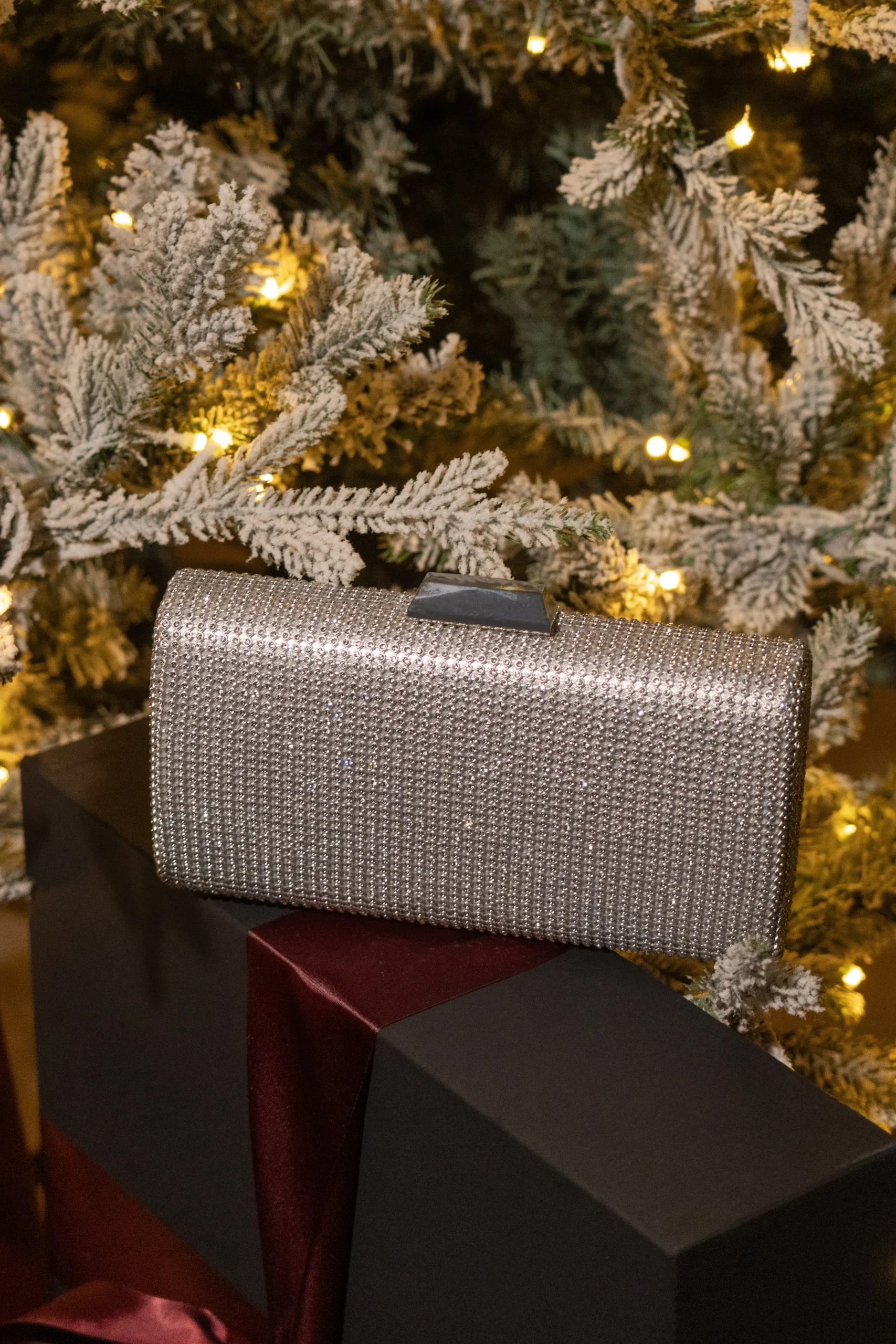 Silver Diamante Clutch Bag*JLUXLABEL Fashion
