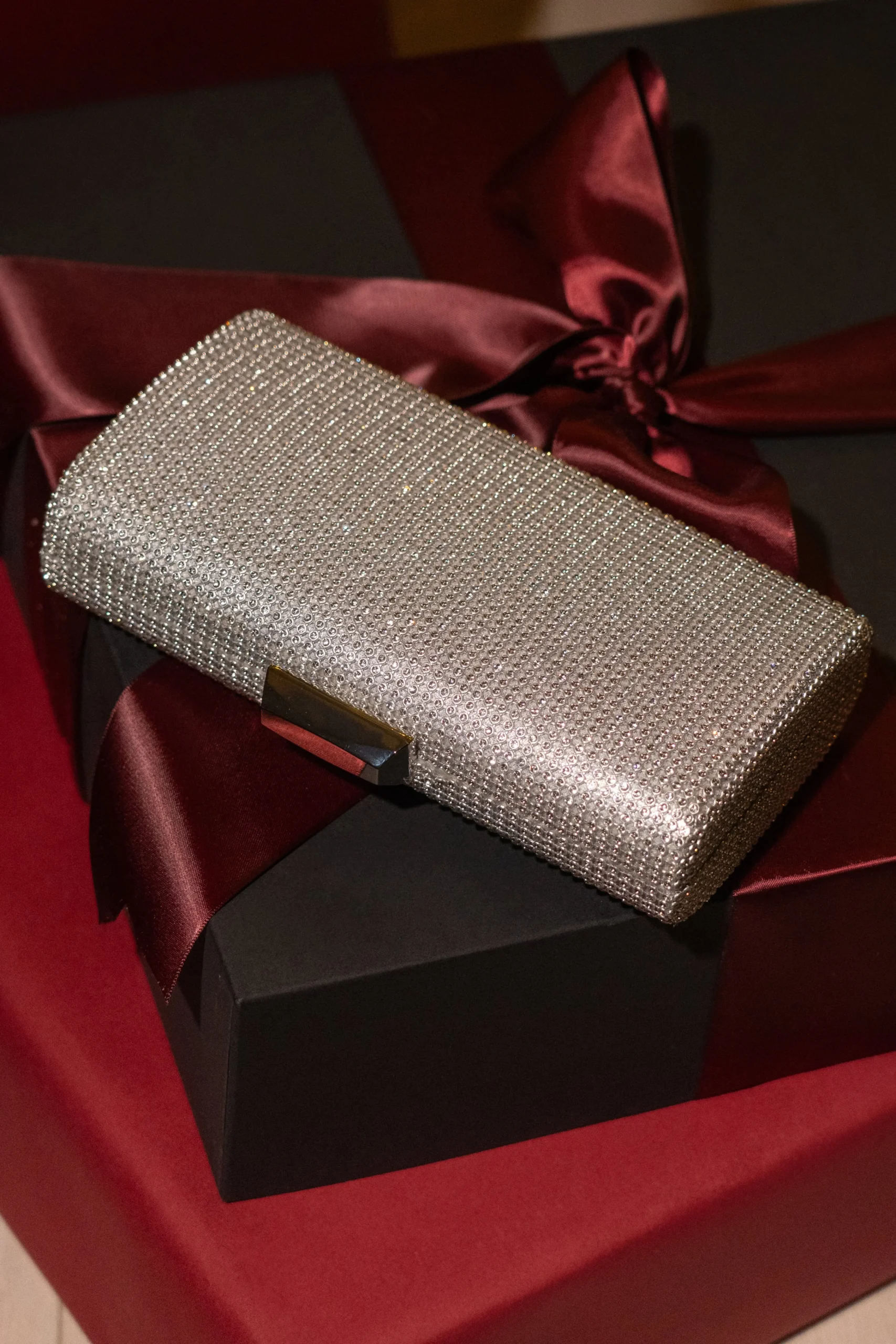 Silver Diamante Clutch Bag*JLUXLABEL Fashion