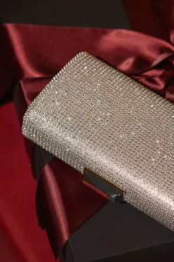 Silver Diamante Clutch Bag*JLUXLABEL Fashion