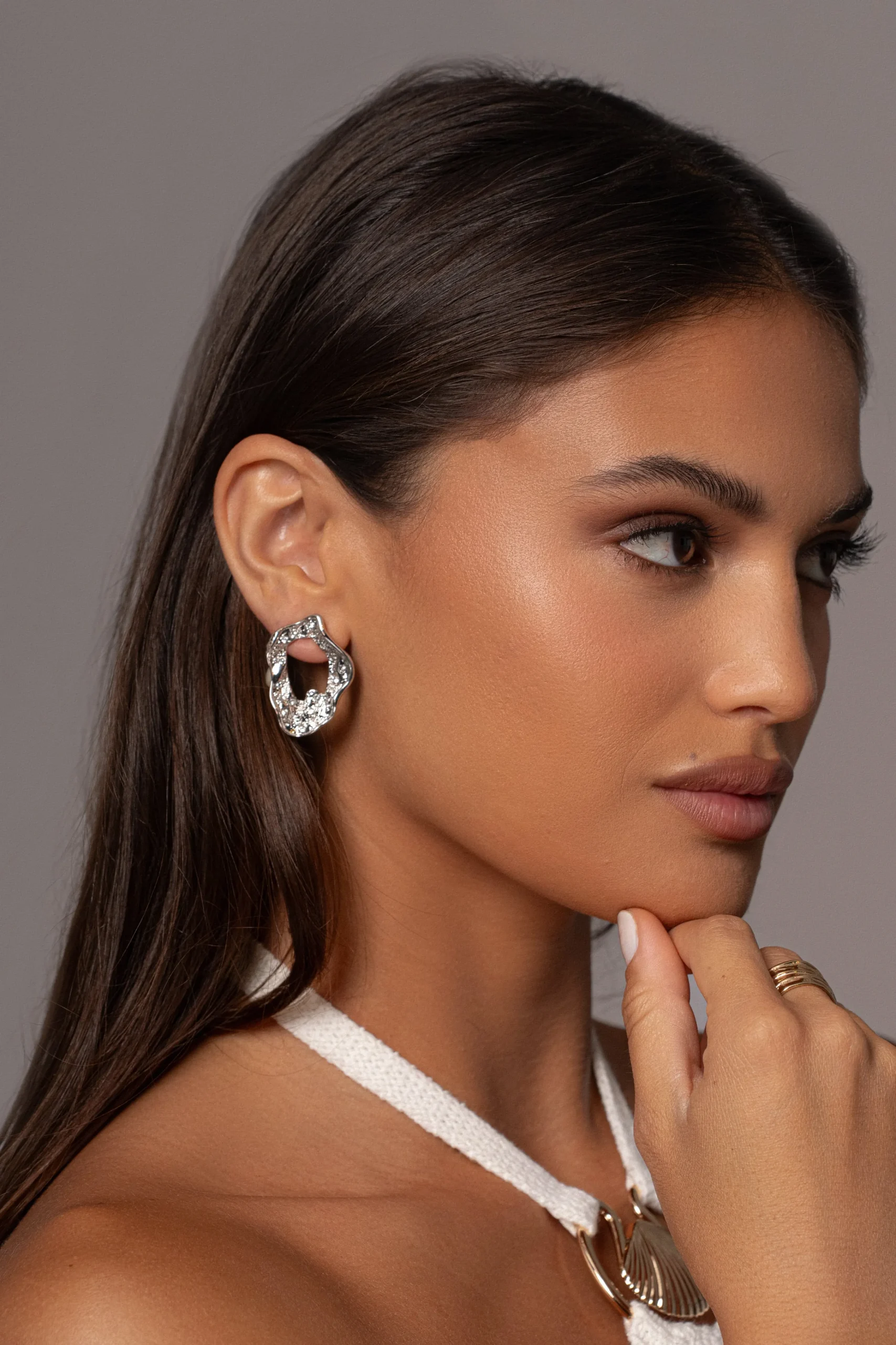 Silver Rava Earrings*JLUXLABEL Hot