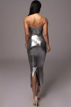 Silver Visions Of You Midi Dress*JLUXLABEL Best
