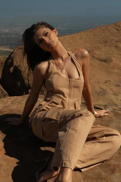 Tan Aeris Pant Set*JLUXLABEL Hot
