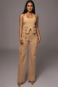 Tan Aeris Pant Set*JLUXLABEL Hot