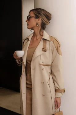 Tan Elite Suede Coat*JLUXLABEL Discount