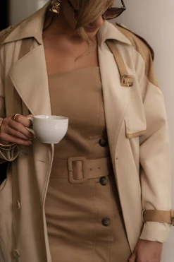 Tan Elite Suede Coat*JLUXLABEL Discount