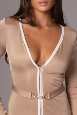 Tan Juki Maxi Dress*JLUXLABEL Outlet