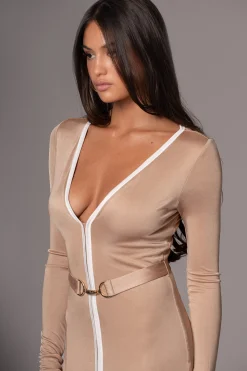 Tan Juki Maxi Dress*JLUXLABEL Outlet