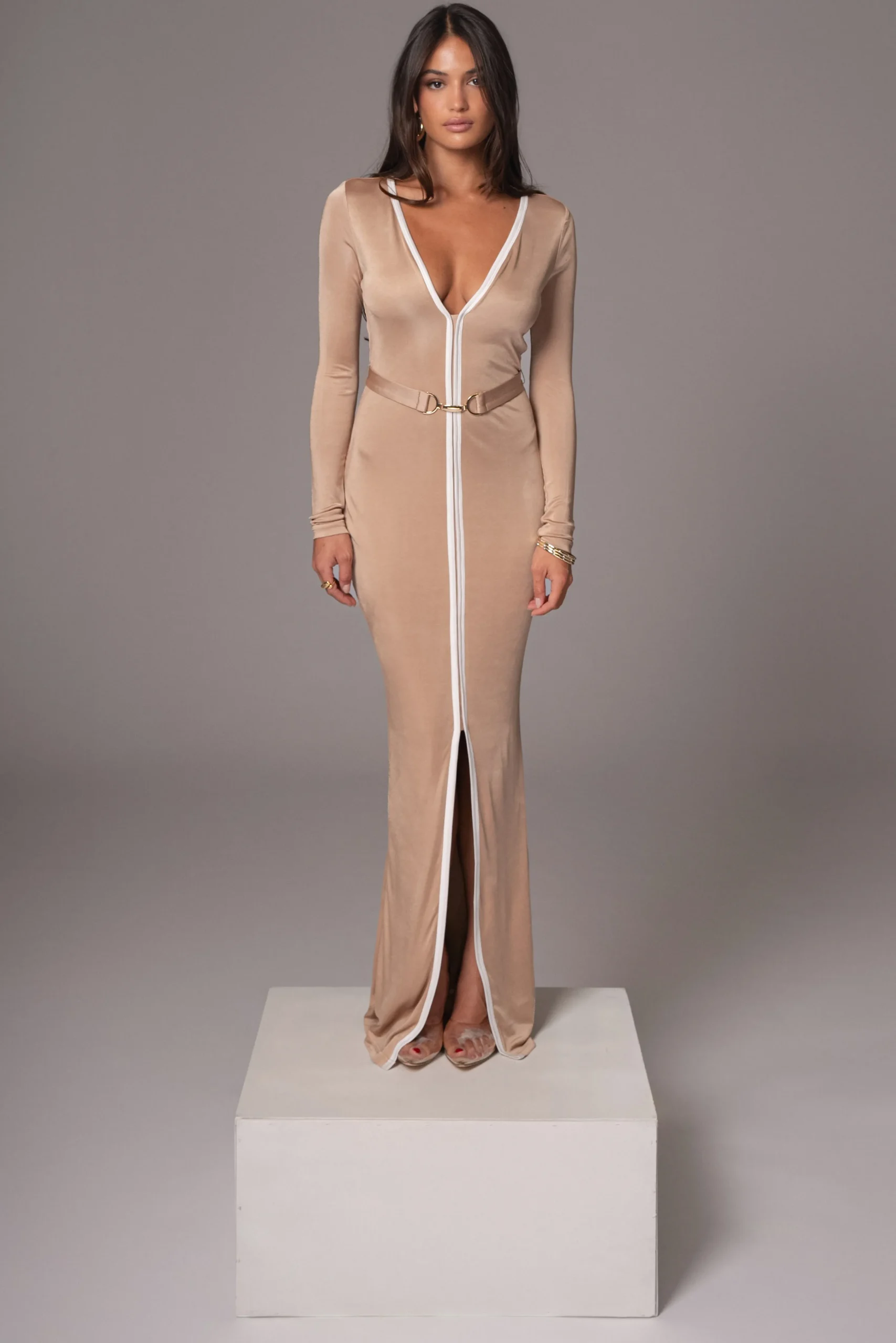 Tan Juki Maxi Dress*JLUXLABEL Outlet