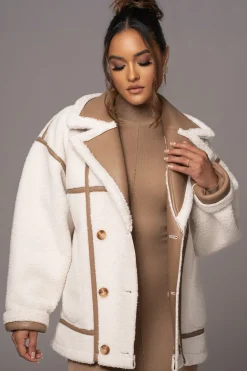 Tan Never Settle Reversible Teddy Jacket*JLUXLABEL Online