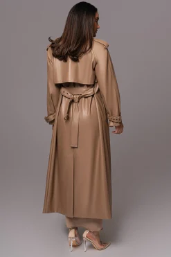 Tan Odin Faux Leather Coat*JLUXLABEL New