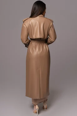 Tan Odin Faux Leather Coat*JLUXLABEL New