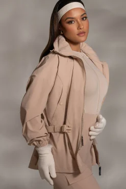 Tan Willow Belted Jacket*JLUXLABEL Fashion