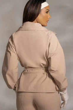 Tan Willow Belted Jacket*JLUXLABEL Fashion